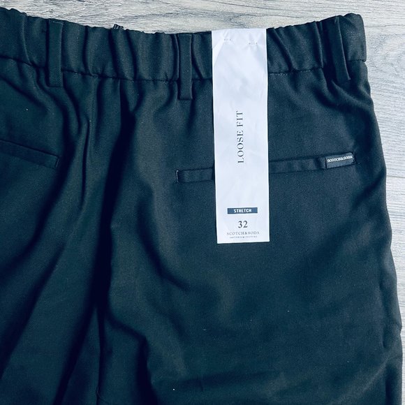 NWT Scotch & Soda, Dress Shorts with Drawstring Waist, Black, 32 - Picture 6 of 6